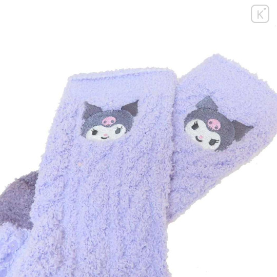Japan Sanrio Knitted Boa Socks - Kuromi : Purple - 2