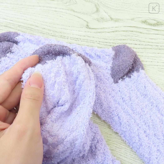 Japan Sanrio Knitted Boa Socks - Kuromi : Purple - 3