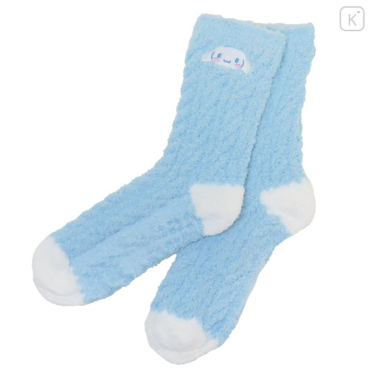 Japan Sanrio Knitted Boa Socks - Cinnamoroll : Blue - 1