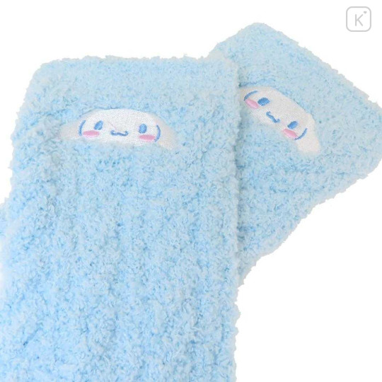 Japan Sanrio Knitted Boa Socks - Cinnamoroll : Blue - 2