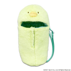 Japan San-X Plastic Bottle Holder with Strap - Sumikko Gurashi : Penguin? Fluffy
