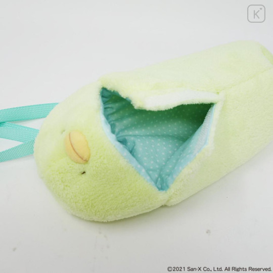 Japan San-X Plastic Bottle Holder with Strap - Sumikko Gurashi : Penguin? Fluffy - 2
