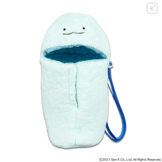 Japan San-X Plastic Bottle Holder with Strap - Sumikko Gurashi : Tokage Fluffy - 1