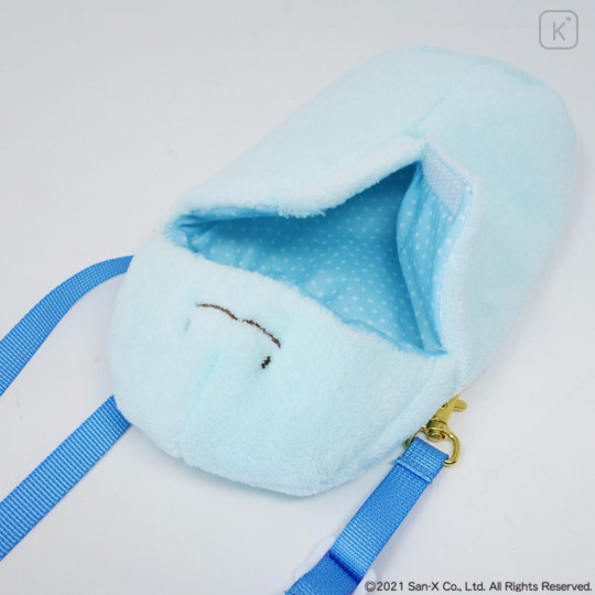 Japan San-X Plastic Bottle Holder with Strap - Sumikko Gurashi : Tokage Fluffy - 2