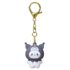 Japan Mochimochi Panda × Sanrio 3D Keychain - Kuromi