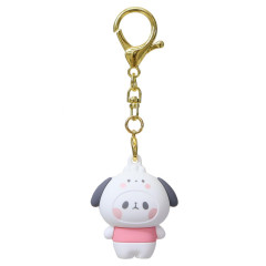 Japan Mochimochi Panda × Sanrio 3D Keychain - Pochacco