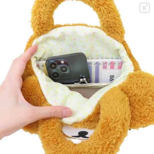Japan San-X Plush Die-Cut Mascot Handbag - Rilakkuma : Face - 3