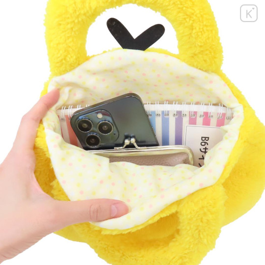 Japan San-X Plush Die-Cut Mascot Handbag - Kiiroitori : Face - 3