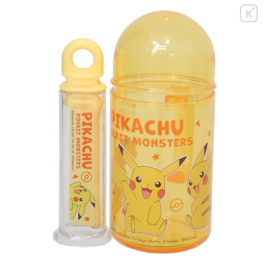 Japan Pokemon Toothbrush Set - Pikachu : Yellow Orange - 1