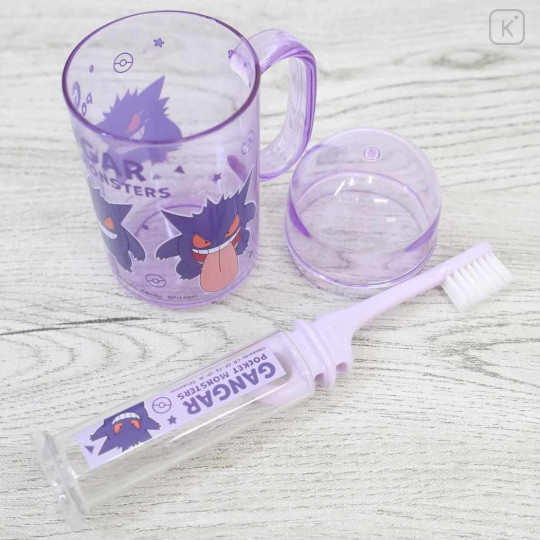 Japan Pokemon Toothbrush Set - Gengar : Purple - 3