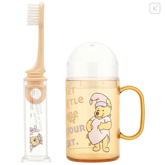 Japan Disney Toothbrush Set - Pooh : Good Night - 1