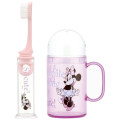 Japan Disney Toothbrush Set - Minnie : Purple Pink - 1
