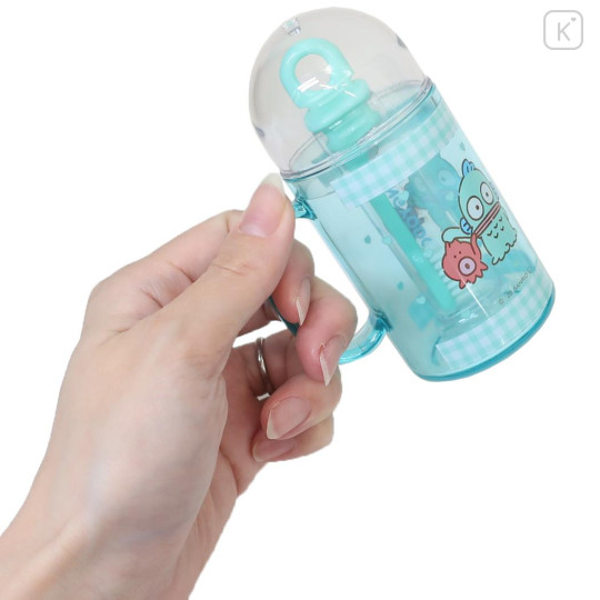 Japan Sanrio Toothbrush Set - Hangyodon : Gingham Turquoise - 2