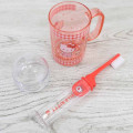 Japan Sanrio Toothbrush Set - Hello Kitty : Gingham Red - 3