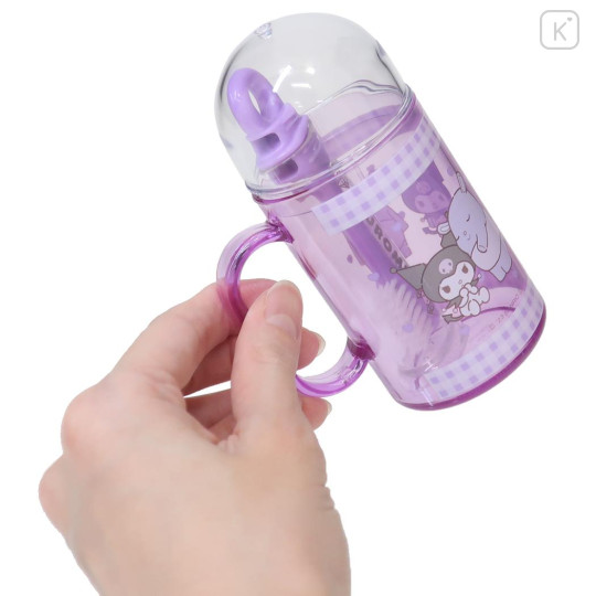 Japan Sanrio Toothbrush Set - Kuromi : Gingham Purple - 2