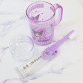 Japan Sanrio Toothbrush Set - Kuromi : Gingham Purple - 3