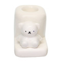 Japan Miffy Toothbrush Stand with Figure - Boris : White - 1