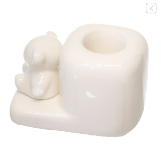 Japan Miffy Toothbrush Stand with Figure - Boris : White - 2