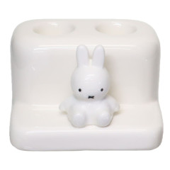 Japan Miffy Double Toothbrush Stand with Figure - Miffy : White