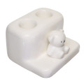 Japan Miffy Double Toothbrush Stand with Figure - Boris : White - 2