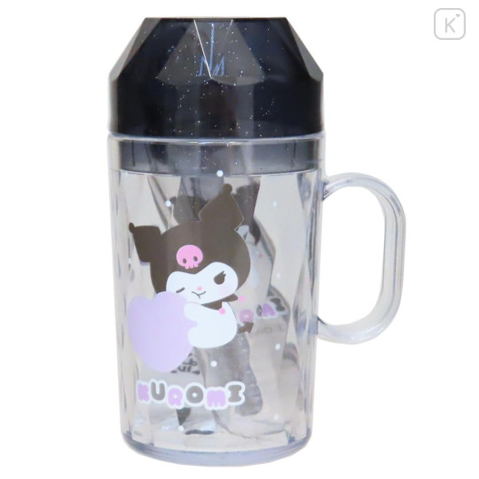 Japan Sanrio Toothbrush Set - Kuromi : Marumochi Black - 1