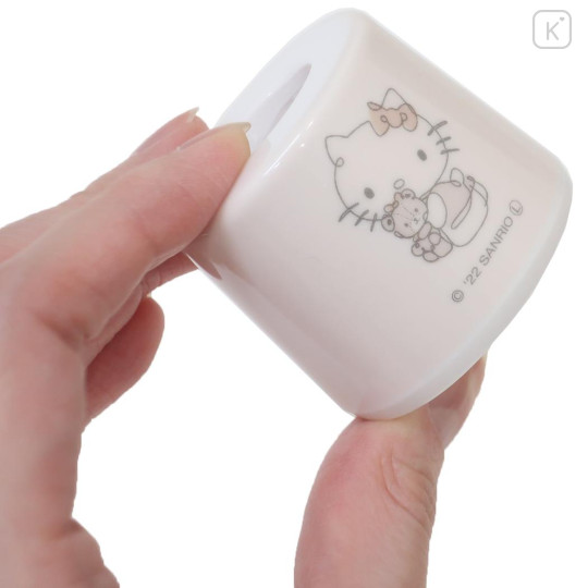 Japan Sanrio Toothbrush Stand - Hello Kitty : Sitting Light Pink - 2