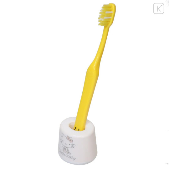 Japan Sanrio Toothbrush Stand - Hello Kitty : Sitting Light Pink - 3