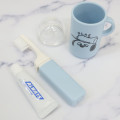 Japan Peanuts Toothbrush Set - Snoopy : Brother Olaf Blue - 3