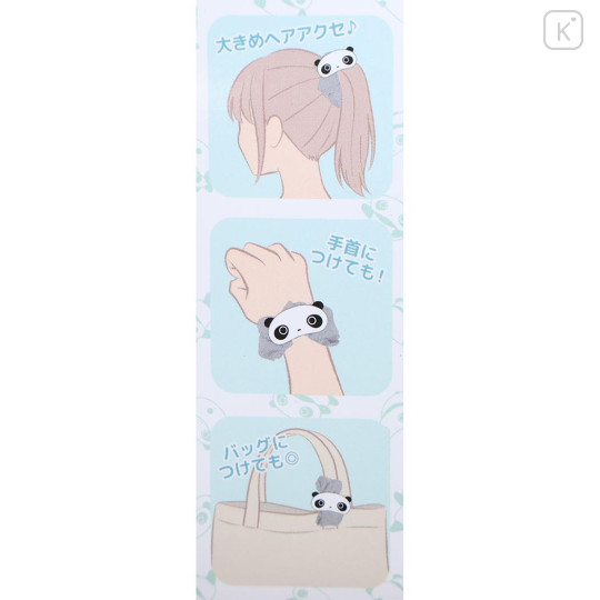 Japan San-X Mascot Scrunchie - Tarepanda : Grey - 3