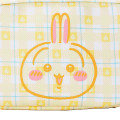 Japan Chiikawa Square Cosmetic Pouch - Usagi : Check Yellow - 7