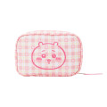 Japan Chiikawa Square Cosmetic Pouch - Chiikawa : Check Pink - 1