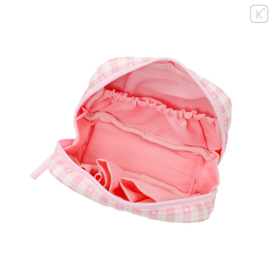 Japan Chiikawa Square Cosmetic Pouch - Chiikawa : Check Pink - 2