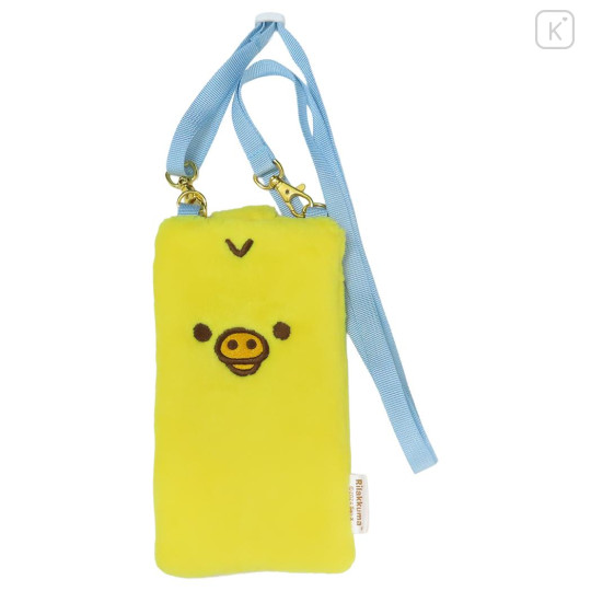 Japan San-X Smartphone Shoulder Pouch - Kiiroitori : Clear Fluffy Face - 1
