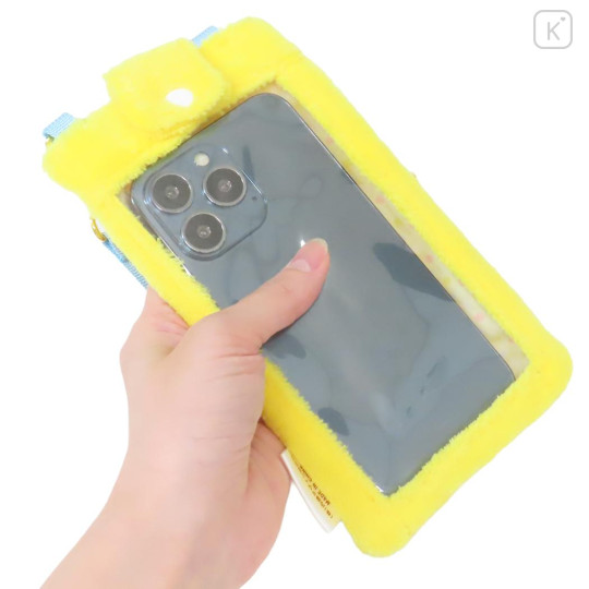 Japan San-X Smartphone Shoulder Pouch - Kiiroitori : Clear Fluffy Face - 2