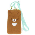 Japan San-X Smartphone Shoulder Pouch - Chairoikoguma : Clear Fluffy Face - 1