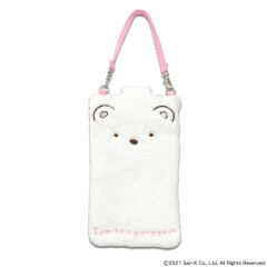 Japan San-X Smartphone Pouch - Sumikko Gurashi : Shirokuma Clear Fluffy Face