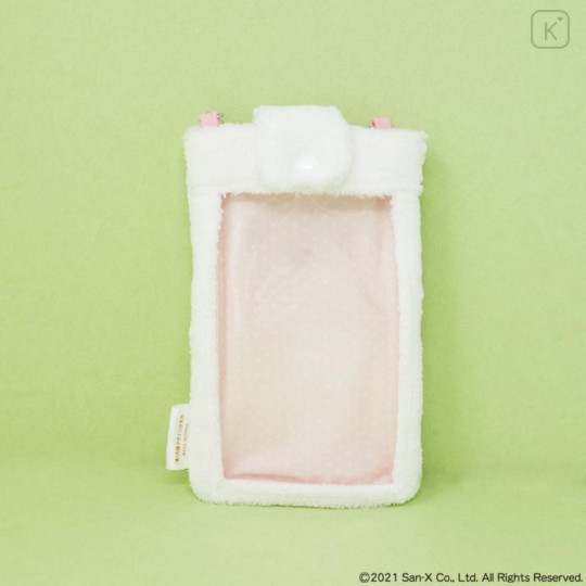 Japan San-X Smartphone Pouch - Sumikko Gurashi : Shirokuma Clear Fluffy Face - 2