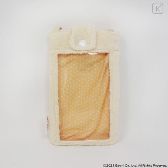 Japan San-X Smartphone Pouch - Sumikko Gurashi : Neko Clear Fluffy Face - 2