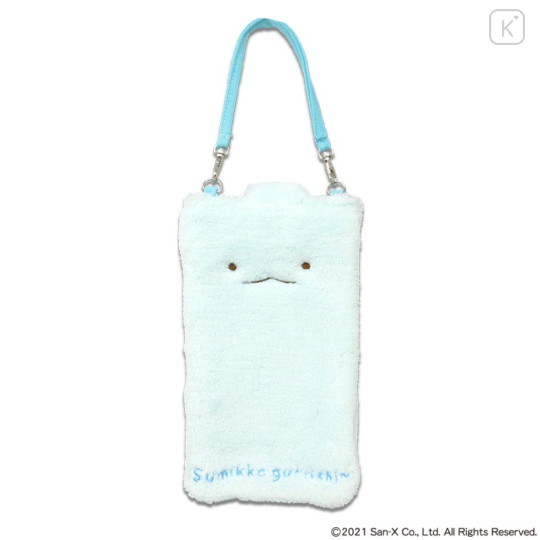 Japan San-X Smartphone Pouch - Sumikko Gurashi : Tokage Clear Fluffy Face - 1