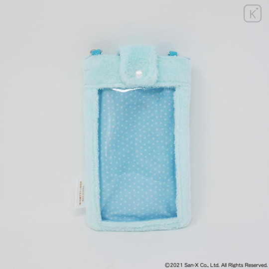 Japan San-X Smartphone Pouch - Sumikko Gurashi : Tokage Clear Fluffy Face - 2