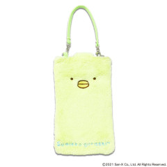 Japan San-X Smartphone Pouch - Sumikko Gurashi : Penguin? Clear Fluffy Face