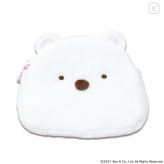 Japan San-X Face-shaped Pouch - Sumikko Gurashi : Shirokuma - 1
