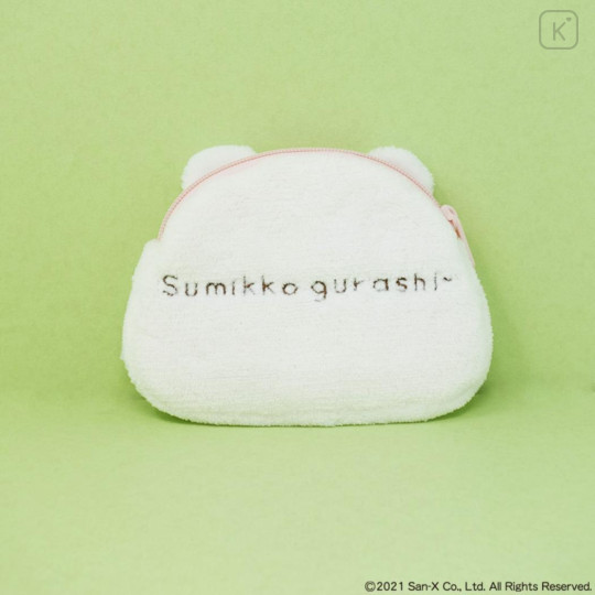Japan San-X Face-shaped Pouch - Sumikko Gurashi : Shirokuma - 2