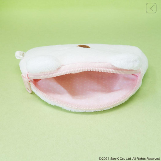 Japan San-X Face-shaped Pouch - Sumikko Gurashi : Shirokuma - 3
