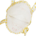 Japan Chiikawa Tote Bag With Plush Mascot - Usagi : Check Yellow - 3