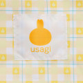 Japan Chiikawa Tote Bag With Plush Mascot - Usagi : Check Yellow - 8