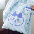 Japan Chiikawa Tote Bag With Plush Mascot - Hachiware : Check Blue - 4