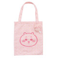 Japan Chiikawa Tote Bag With Plush Mascot - Chiikawa : Check Pink - 1