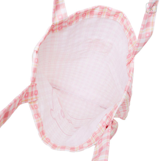 Japan Chiikawa Tote Bag With Plush Mascot - Chiikawa : Check Pink - 3