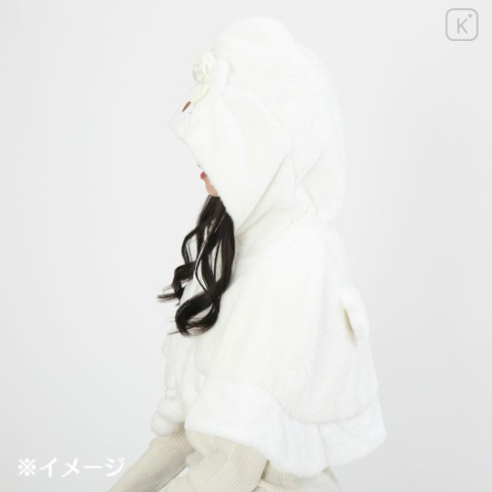 Japan Sanrio Hooded Mini Cape - Hello Kitty : White - 5